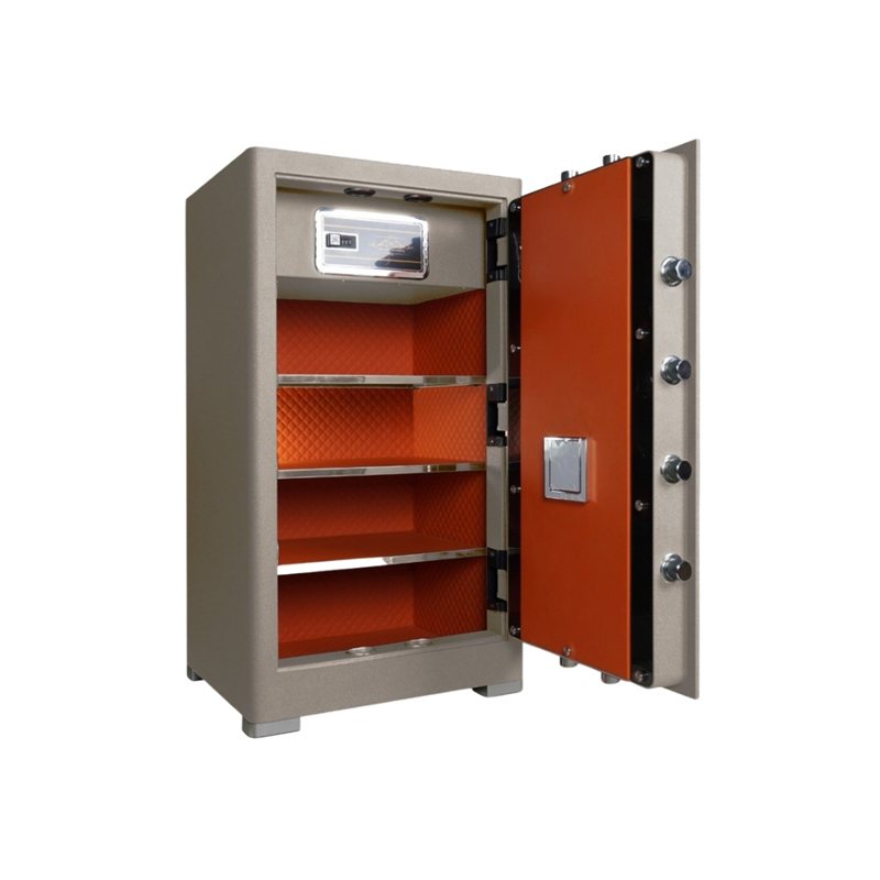 Két sắt cỡ lớn Liberty LB1200S mở cửa, nhiều đợt bọc da cam