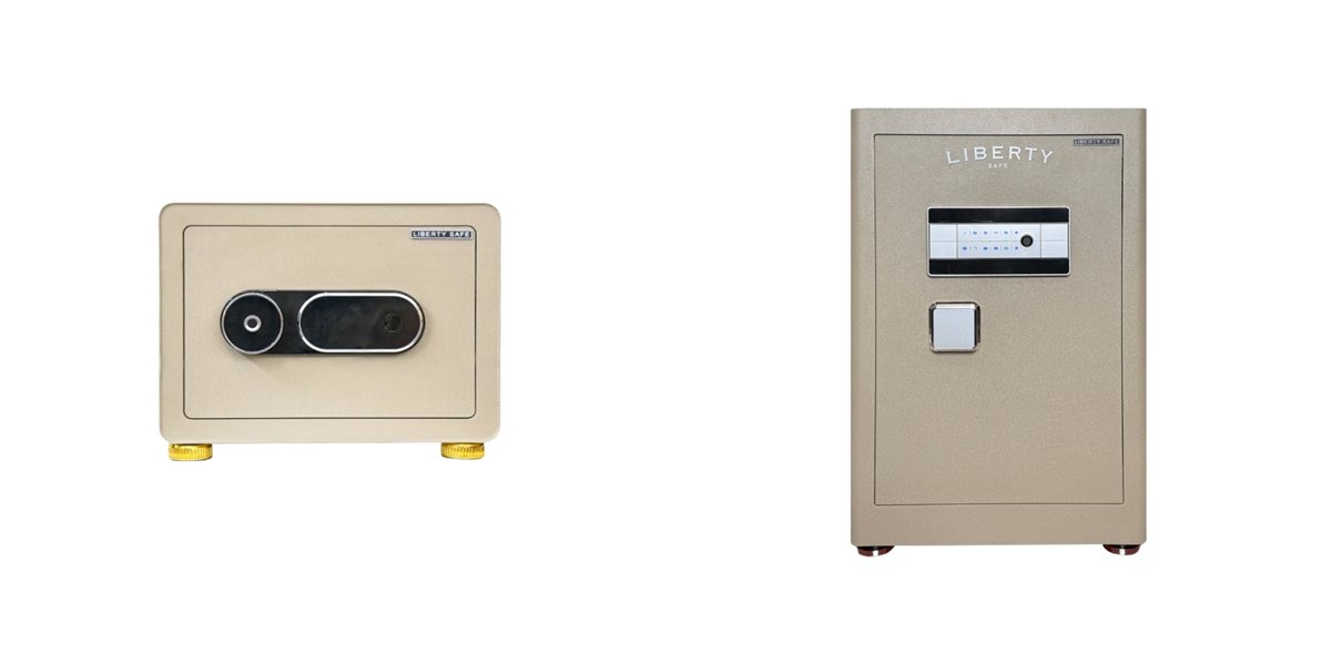 Két sắt Liberty LB30S mini và Liberty LB68S màu nỉ vàng